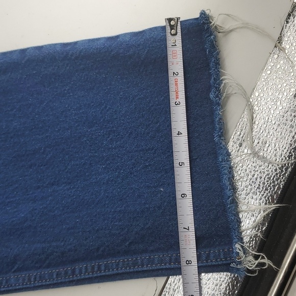 ZARA The New Daddy Straight Leg Raw Hem Jeans Size 6 - Picture 15 of 16